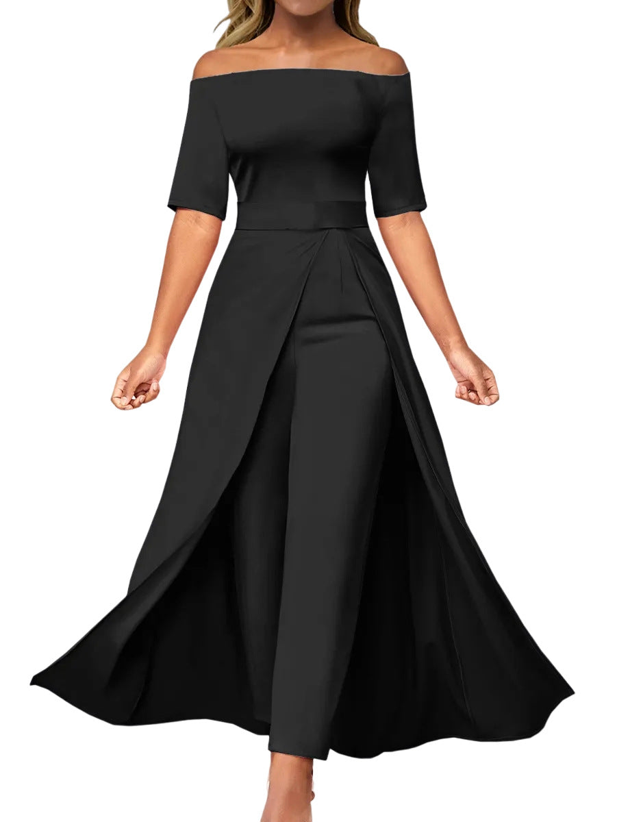 Women's Fashionable Elegant Black Jumpsuit