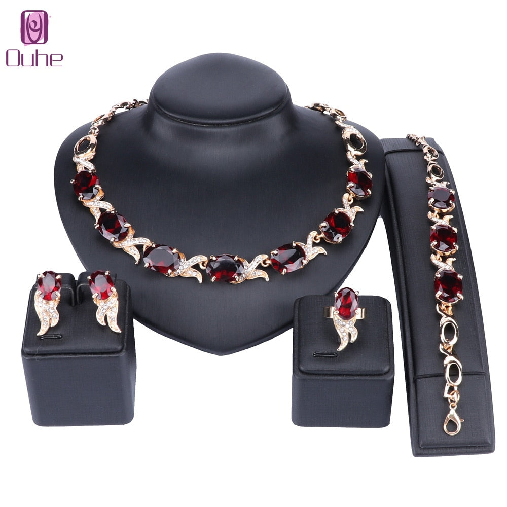 Products
Crystal Trendy Necklace Jewelry Sets Bridal Necklace