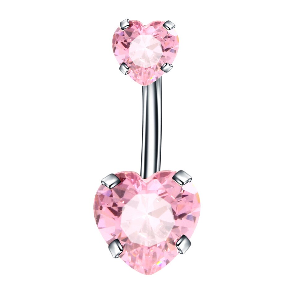 Crystal Dangle Surgical Steel Navel Piercing Jewelry