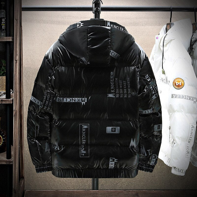 Solid Print Puffer Jacket