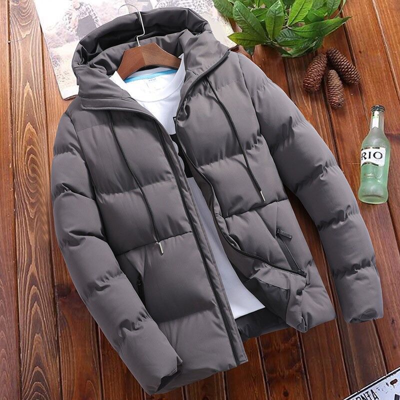 2022 Winter Men Thickened Cotton Hooded Short Jacket