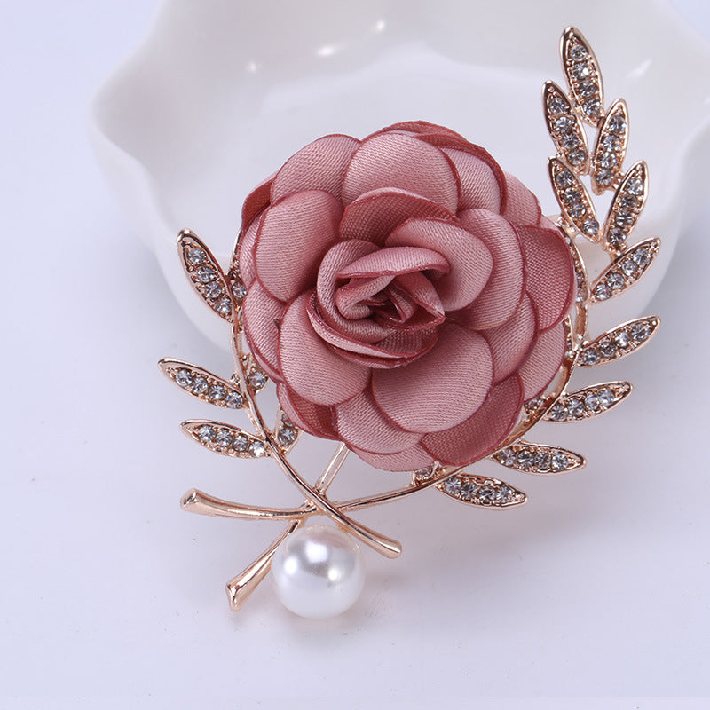 Fabric Flower Lady Temperamental Pin Sweater Coat Cardigan Women's Corsage Clothing Accessories - Chilazexpress Ltd