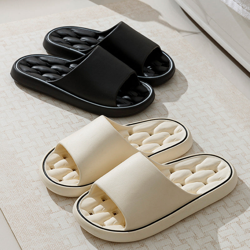 Non-slip Design Bathroom Slippers Home Summer Thick Sole Floor Bedroom House Shoes For Women Men - Chilazexpress Ltd