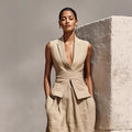 V-neck Sleeveless Tank Top And Casual Long Pants Set For Women - Chilazexpress Ltd
