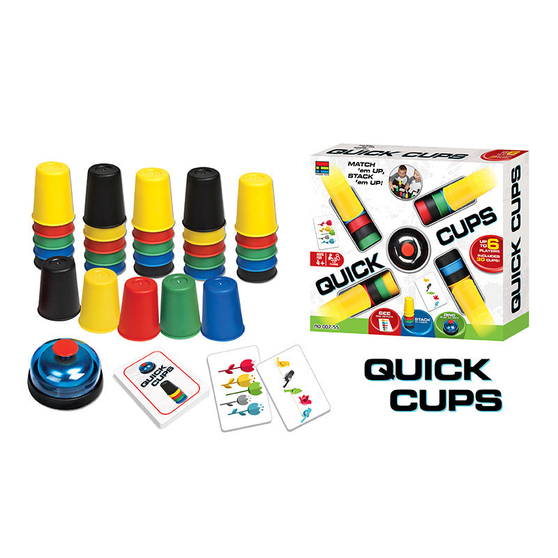 2-6 Players Family Board Game Speed Cups Stacking Game Card Games Funny Party Challenge Quick Cups Indoor Game For Kids Gift - Chilazexpress Ltd