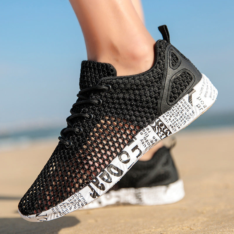 Casual Men's Shoes Breathable Sneakers Match Hollow Lace Board Shoes - Chilazexpress Ltd