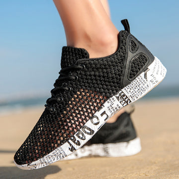 Casual Men's Shoes Breathable Sneakers Match Hollow Lace Board Shoes - Chilazexpress Ltd