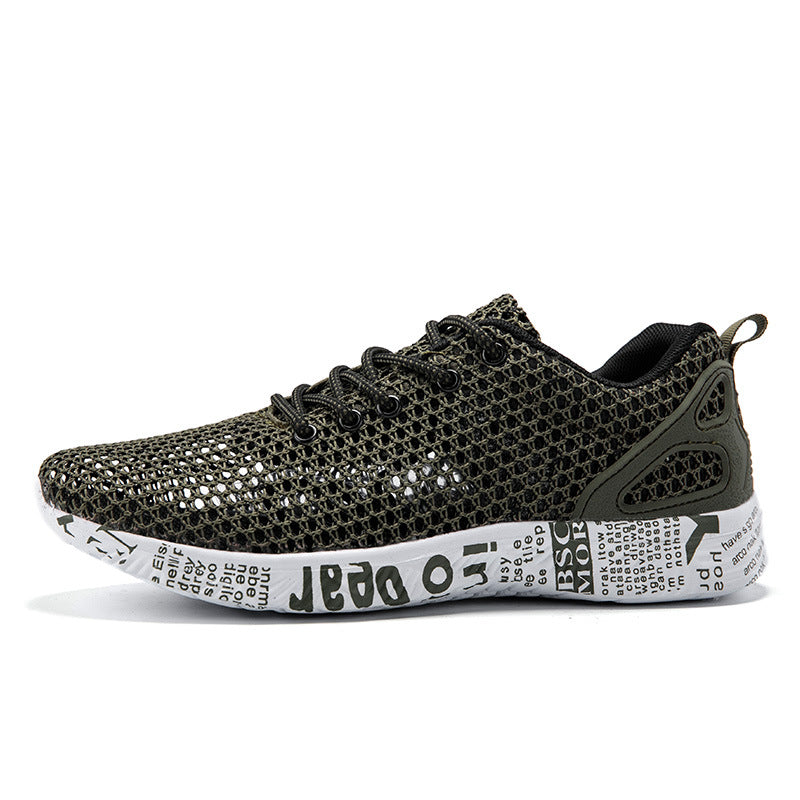 Casual Men's Shoes Breathable Sneakers Match Hollow Lace Board Shoes - Chilazexpress Ltd