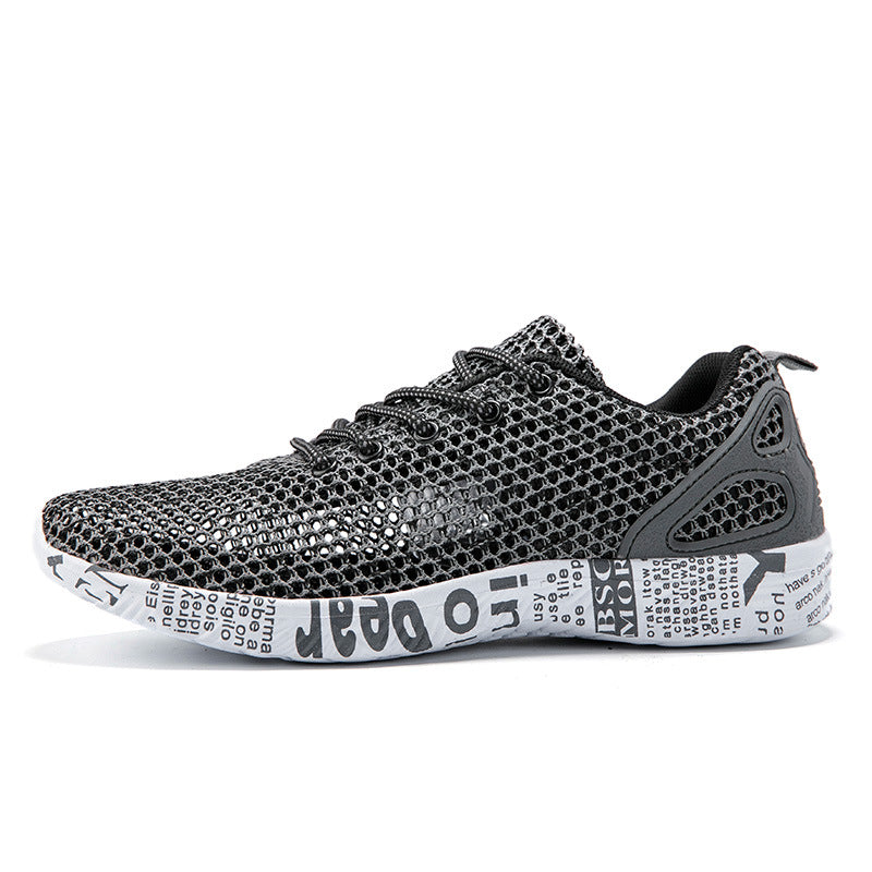 Casual Men's Shoes Breathable Sneakers Match Hollow Lace Board Shoes - Chilazexpress Ltd