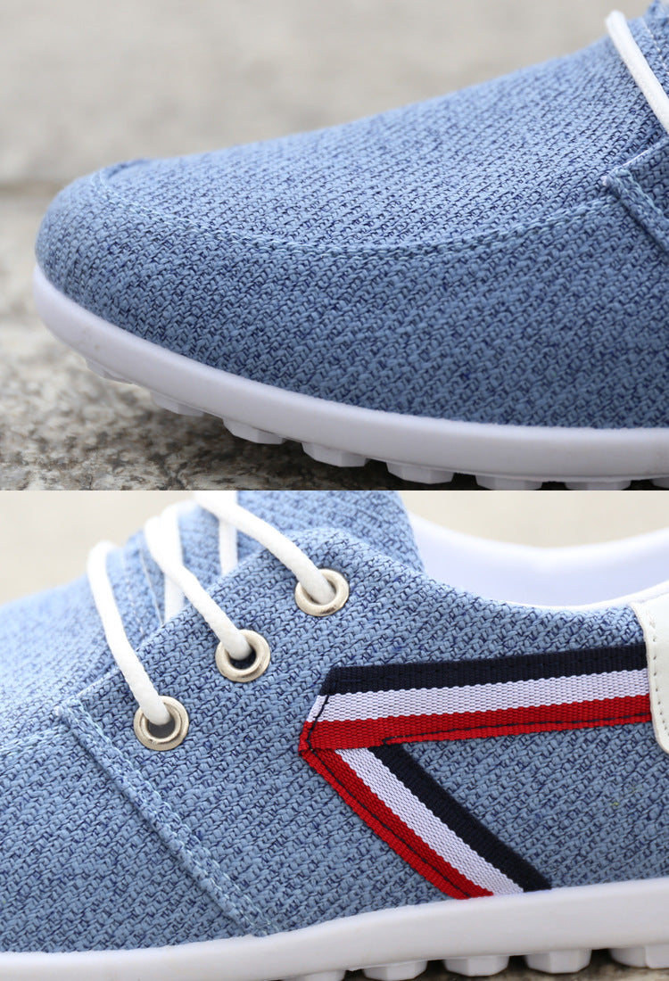 Men'S Soft-Soled Canvas Shoes, Sports And Leisure Old Beijing Cloth Shoes, Peas Shoes - Chilazexpress Ltd