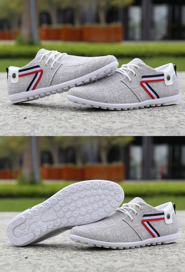 Men'S Soft-Soled Canvas Shoes, Sports And Leisure Old Beijing Cloth Shoes, Peas Shoes - Chilazexpress Ltd
