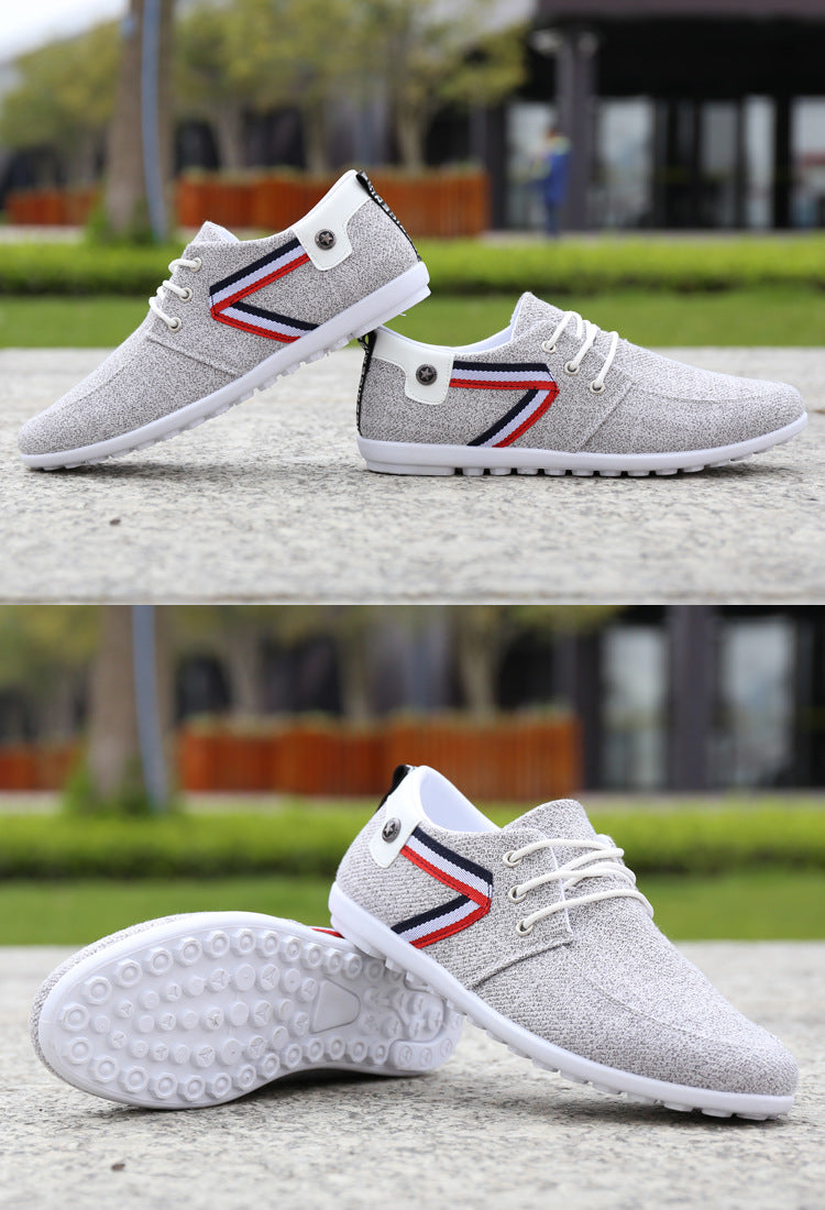 Men'S Soft-Soled Canvas Shoes, Sports And Leisure Old Beijing Cloth Shoes, Peas Shoes - Chilazexpress Ltd