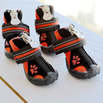 Medium And Large Dogs Printed Suede Cotton Shoes - Chilazexpress Ltd
