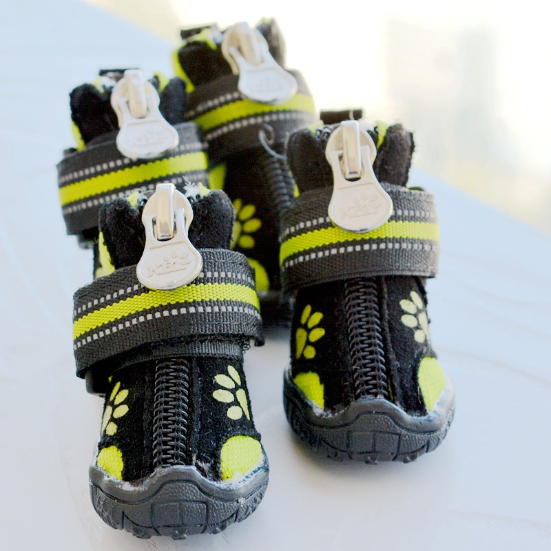 Medium And Large Dogs Printed Suede Cotton Shoes - Chilazexpress Ltd