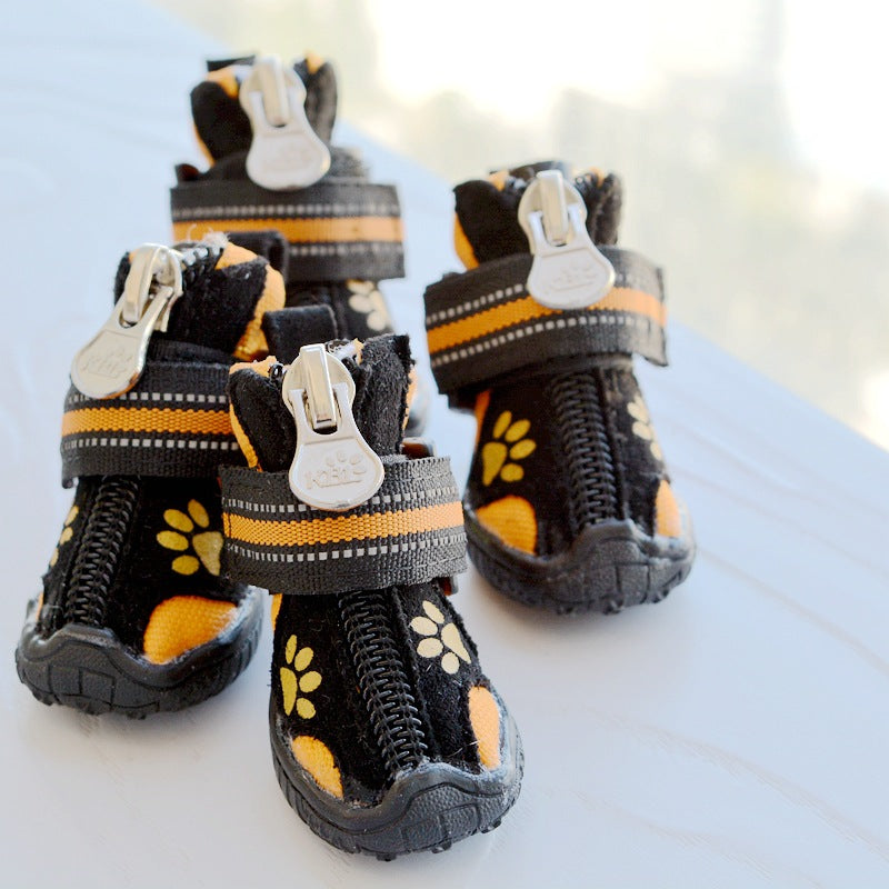 Medium And Large Dogs Printed Suede Cotton Shoes - Chilazexpress Ltd