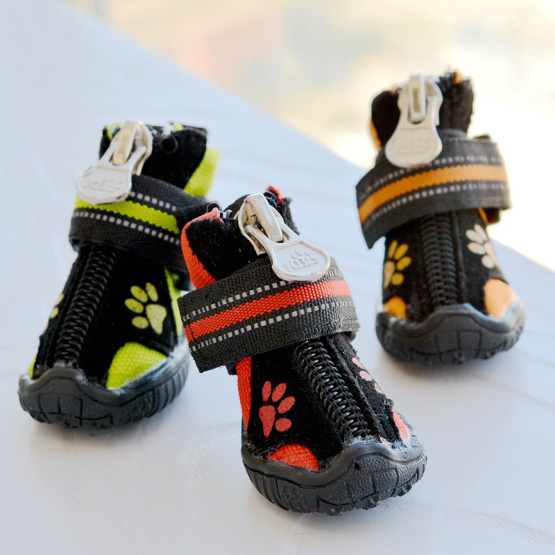 Medium And Large Dogs Printed Suede Cotton Shoes - Chilazexpress Ltd