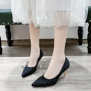 Black Professional Stiletto Heel Shoes For Women - Chilazexpress Ltd