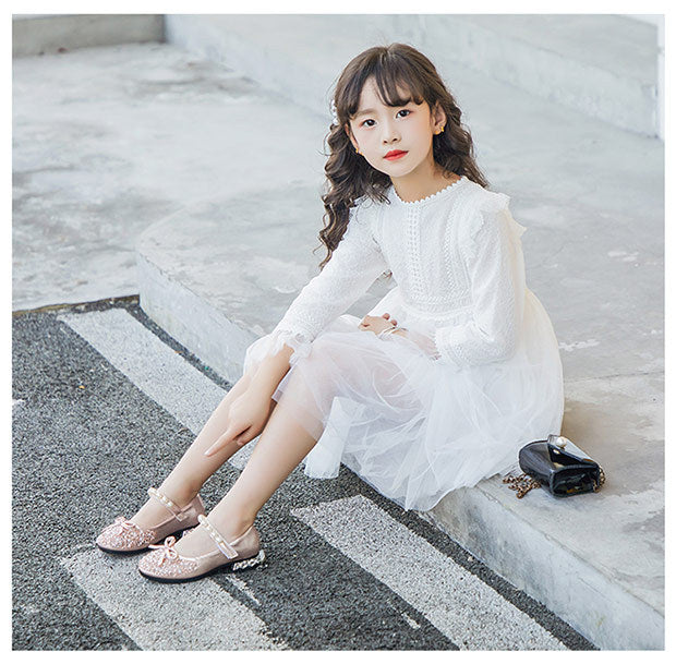 Leather Shoes Soft Sole Aisha Princess Shoes Children Crystal Shoes Flashing Baby Shoes - Chilazexpress Ltd