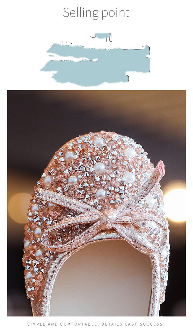 Leather Shoes Soft Sole Aisha Princess Shoes Children Crystal Shoes Flashing Baby Shoes - Chilazexpress Ltd