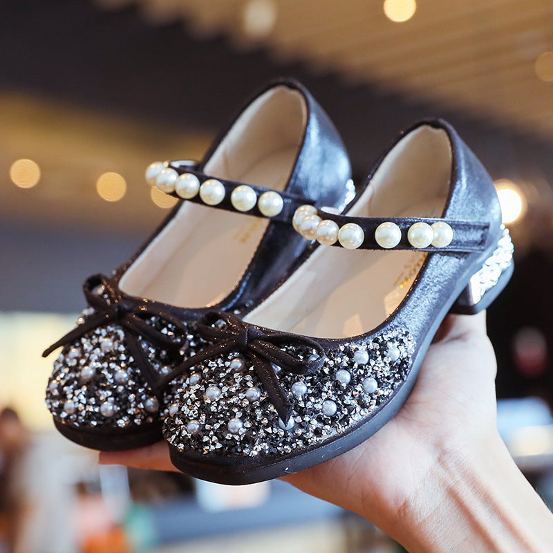 Leather Shoes Soft Sole Aisha Princess Shoes Children Crystal Shoes Flashing Baby Shoes - Chilazexpress Ltd