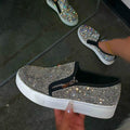 Large Size Rhinestone Flat Casual Single Shoes One Pedal Lazy Shoes - Chilazexpress Ltd