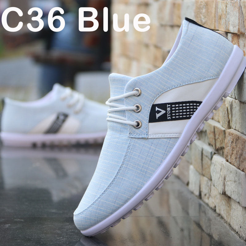 Men'S Soft-Soled Canvas Shoes, Sports And Leisure Old Beijing Cloth Shoes, Peas Shoes - Chilazexpress Ltd