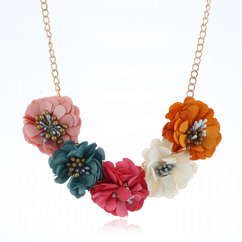 Temperament Fabric Flower Necklace Women's Clothing Accessories - Chilazexpress Ltd