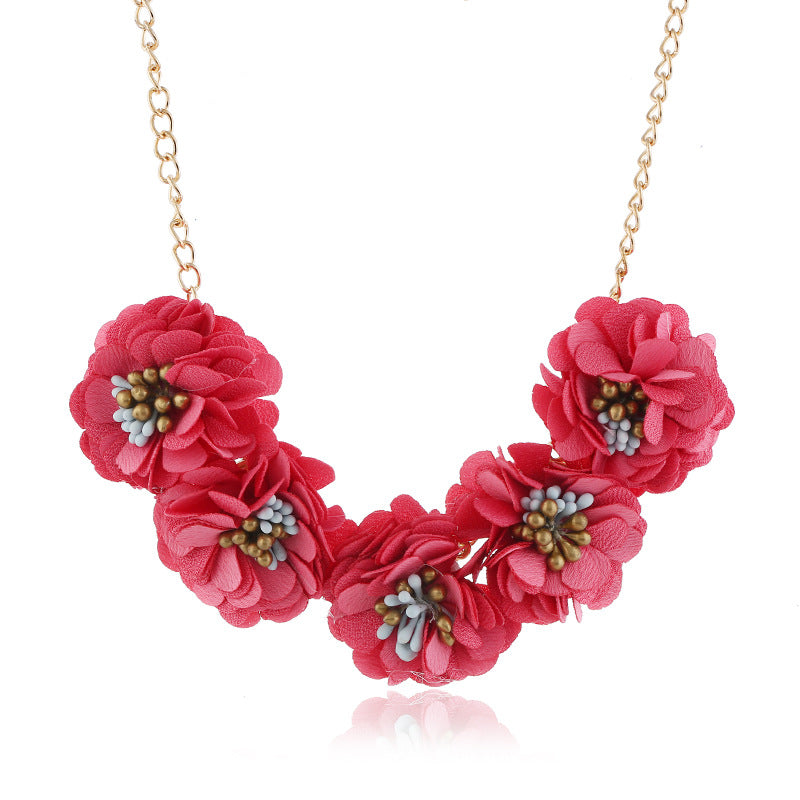 Temperament Fabric Flower Necklace Women's Clothing Accessories - Chilazexpress Ltd