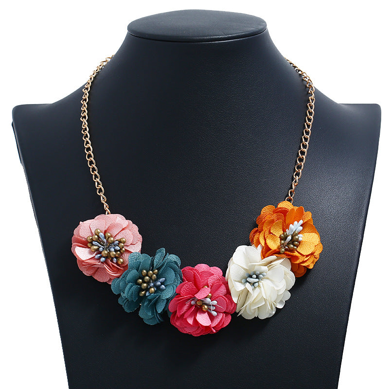 Temperament Fabric Flower Necklace Women's Clothing Accessories - Chilazexpress Ltd