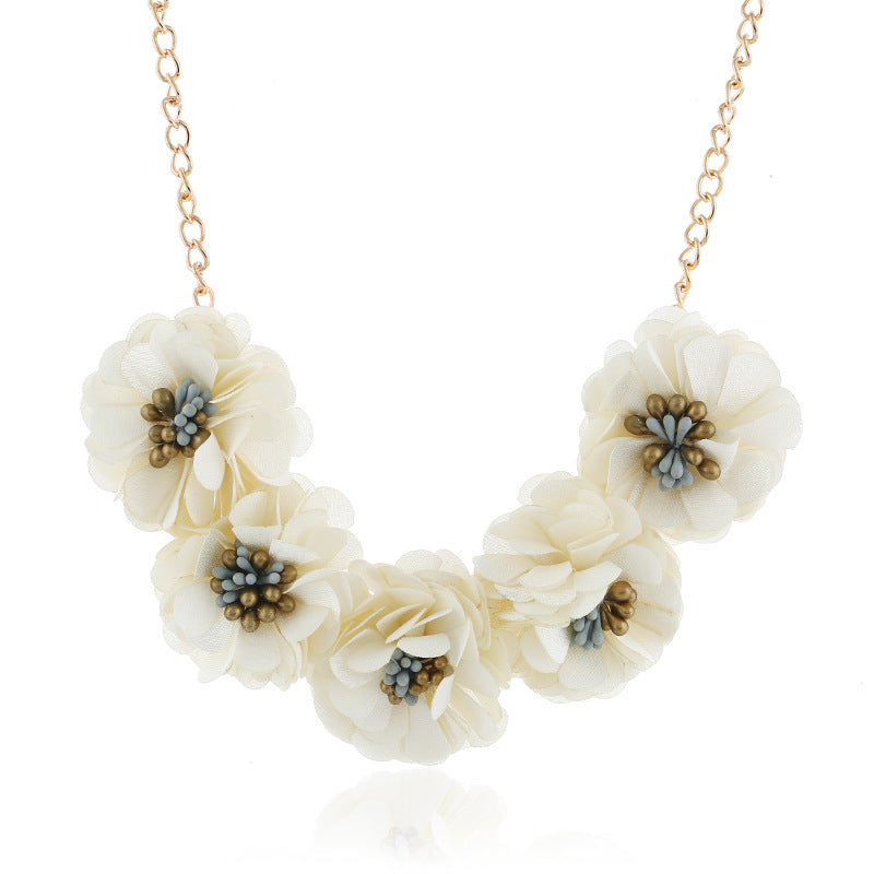 Temperament Fabric Flower Necklace Women's Clothing Accessories - Chilazexpress Ltd
