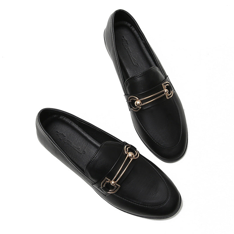 Small Leather Shoes For Women British Women's Shoes Slip-on - Chilazexpress Ltd