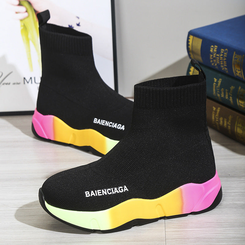 Black Sock Boots For Women Platform Shoes - Chilazexpress Ltd