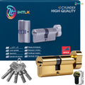 1 Piece Of European Standard Size, 70mm Length Knob Lock Cylinder, Lock Cylinder With 5 Keys, Suitable For Anti-Theft Doors, Office Doors, Stainless Steel Doors, Indoor Doors - Chilazexpress Ltd