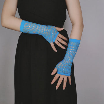 Fishing Net Hot Drill Finger Lace Gloves Clothing Accessories - Chilazexpress Ltd