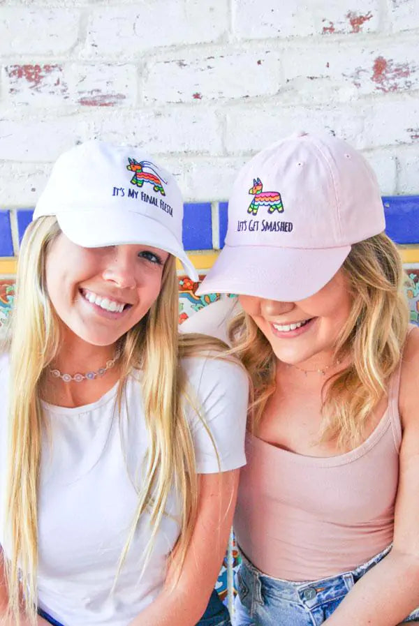 It's My Final Fiesta | Let's Get Smashed - Embroidered Bachelorette Party Dad Hats - Chilazexpress Ltd