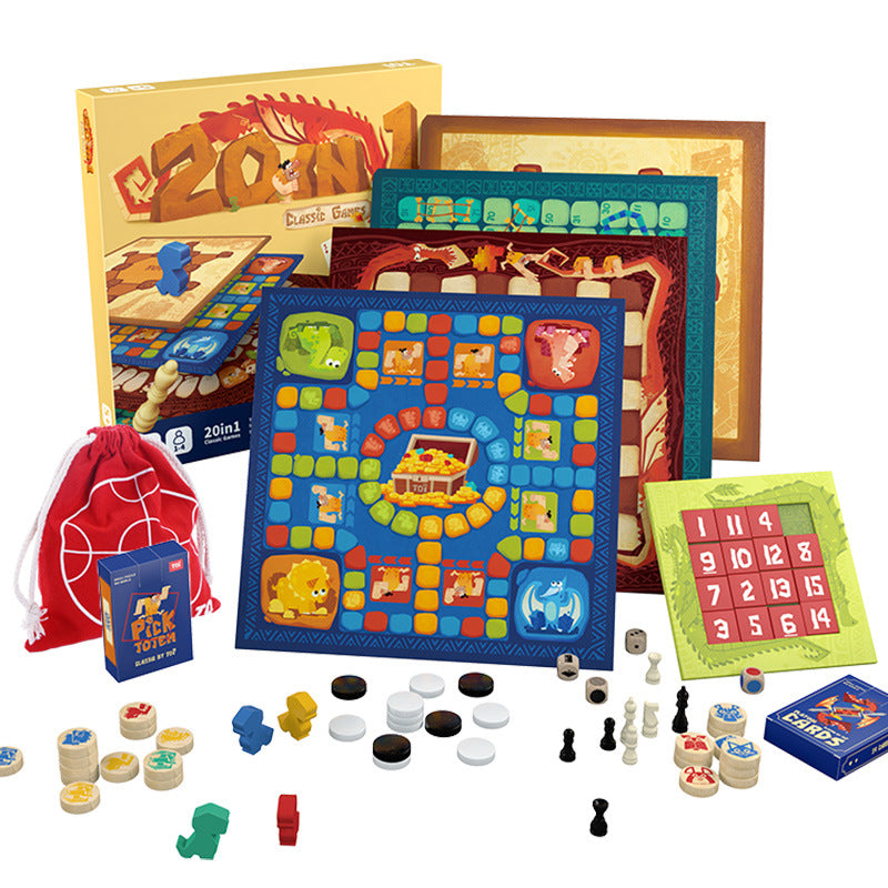 20 in 1 Classic Game Chess Party Toy Desktop Game Puzzle Parent-Child Interactive Toy for Kids - Chilazexpress Ltd