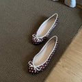 Polka-Dot Bowtie Flat Shoes For Women - Chilazexpress Ltd