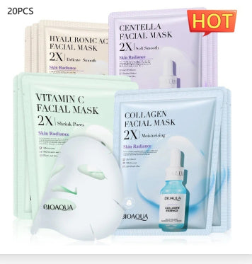 Collagen Face Mask Moisturizing Firming Face Sheet Mask Hyaluronic Acid Facial Masks Beauty Skin Care Gel Skin Care - Chilazexpress Ltd