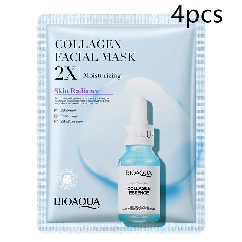Collagen Face Mask Moisturizing Firming Face Sheet Mask Hyaluronic Acid Facial Masks Beauty Skin Care Gel Skin Care - Chilazexpress Ltd