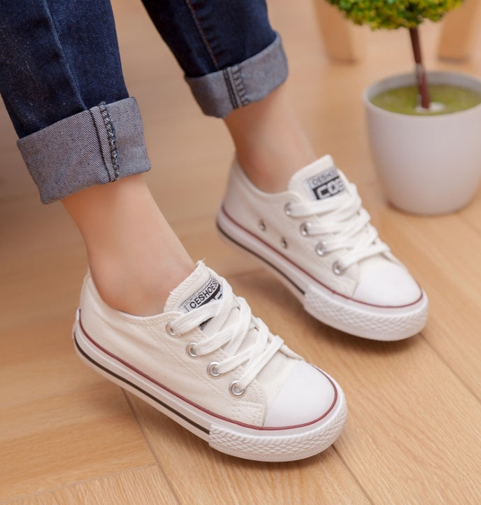 Canvas Shoes Non-slip Casual Shoes Student Parent-child Shoes New Baby Shoes White Shoes - Chilazexpress Ltd