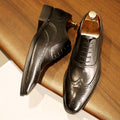 Men's Leather Shoes Shoes Rubber Sole Leather Shoes Oxford Shoes - Chilazexpress Ltd
