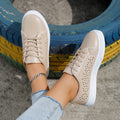 Cutout Flat Shoes Lace-up Hollow Out Walking Shoes For Women Loafers - Chilazexpress Ltd