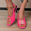 New Square Toe Sandals Fish Mouth High Heel Shoes Summer Fashion Sexy Dopamine-style Sandals For Women - Chilazexpress Ltd