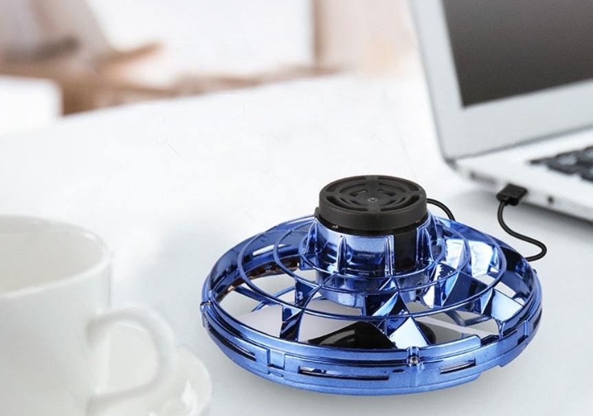 Mini Fingertip Gyro Interactive Decompression Toy Drone LED UFO Type Flying Helicopter Spinner Toy Kids - Chilazexpress Ltd