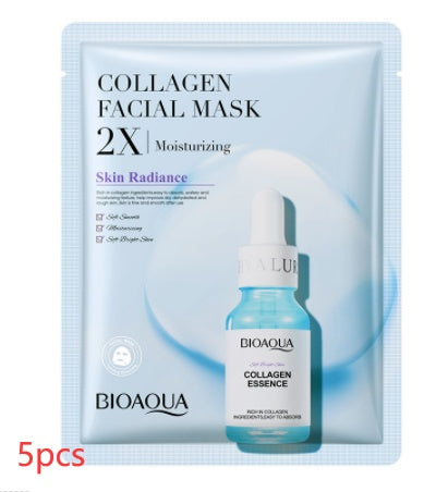 Collagen Face Mask Moisturizing Firming Face Sheet Mask Hyaluronic Acid Facial Masks Beauty Skin Care Gel Skin Care - Chilazexpress Ltd