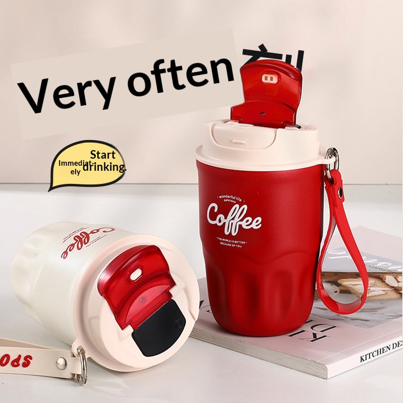 Stylish Drawstring Stainless Steel Coffee Cup