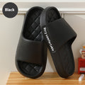 Summer Rhombus Slipper Indoor House Shoes For Men Women Couples Solid Color Non-slip Bathroom Slippers - Chilazexpress Ltd