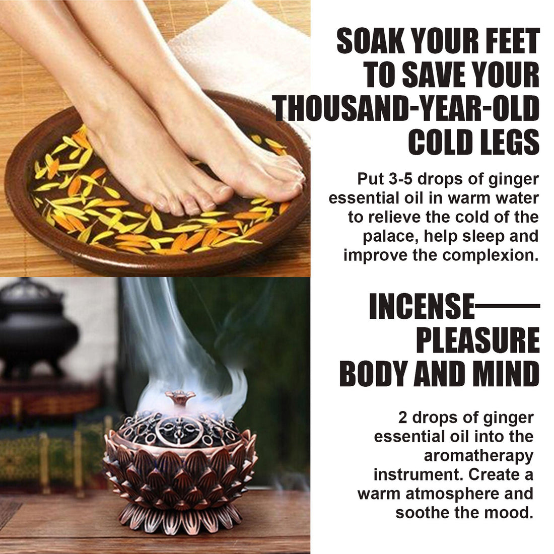 Ginger Essential Oil 10ml Vegetable Oil Body Massage Humidifier - Chilazexpress Ltd