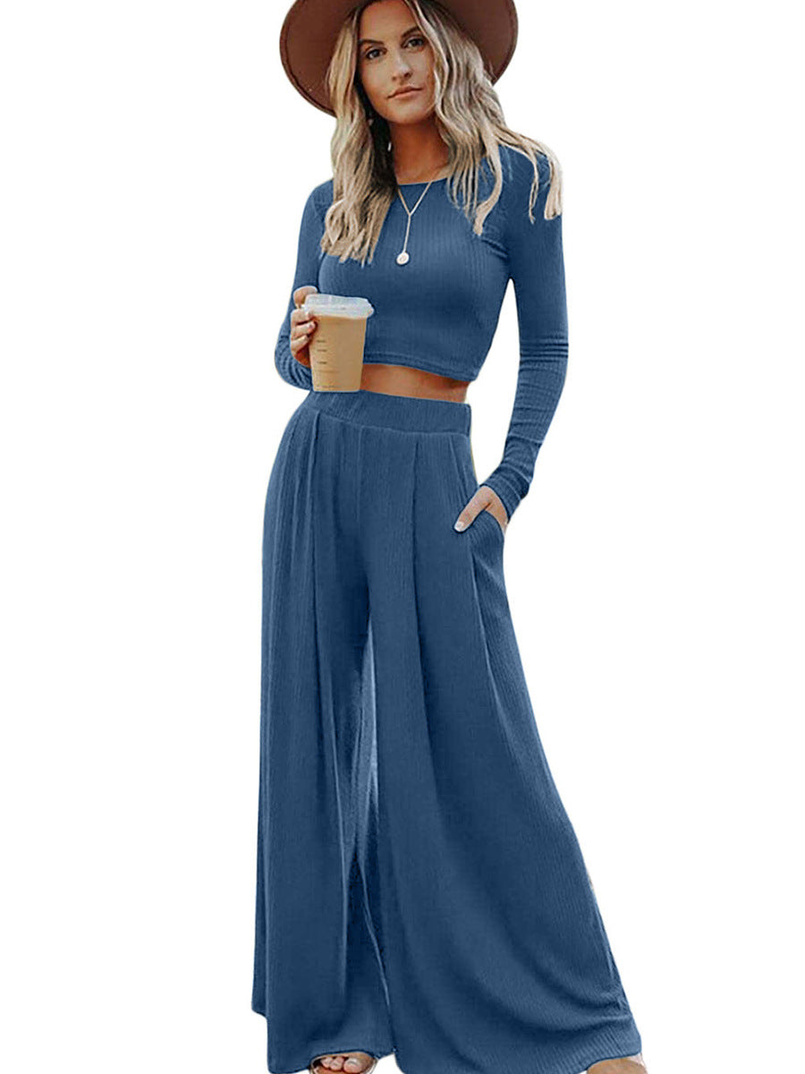 Shiying Autumn New Solid Color Casual Trousers Suit For Women