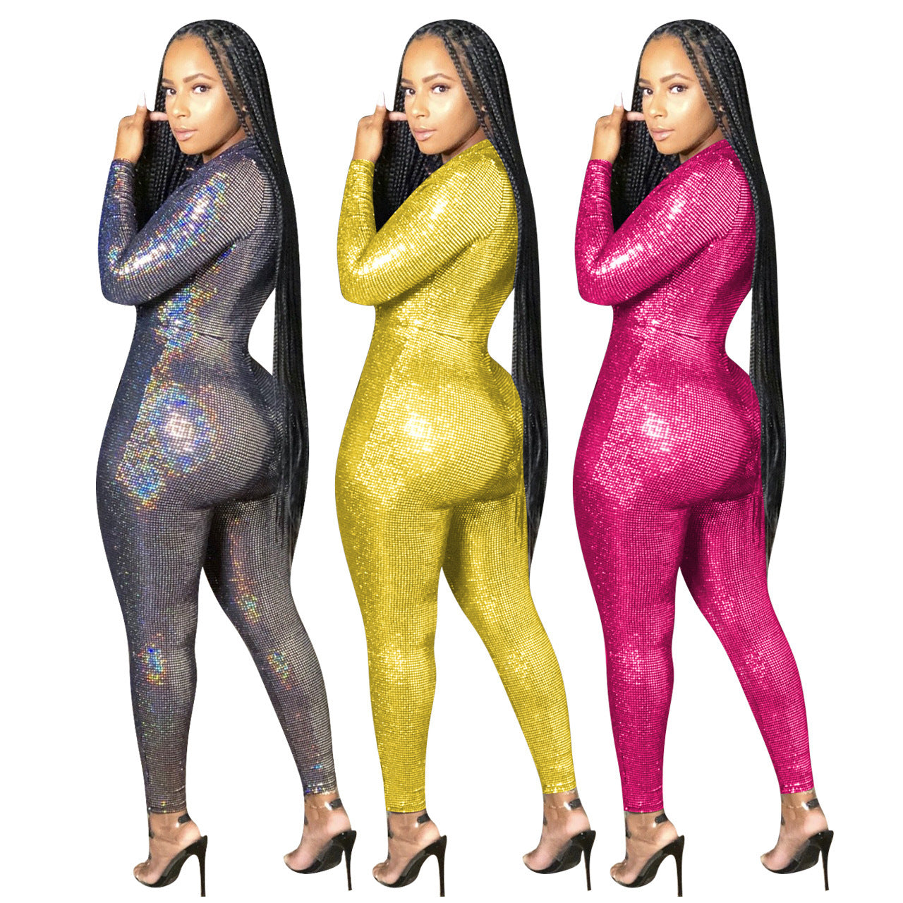 High Waist Tight Casual Sports Jumpsuit